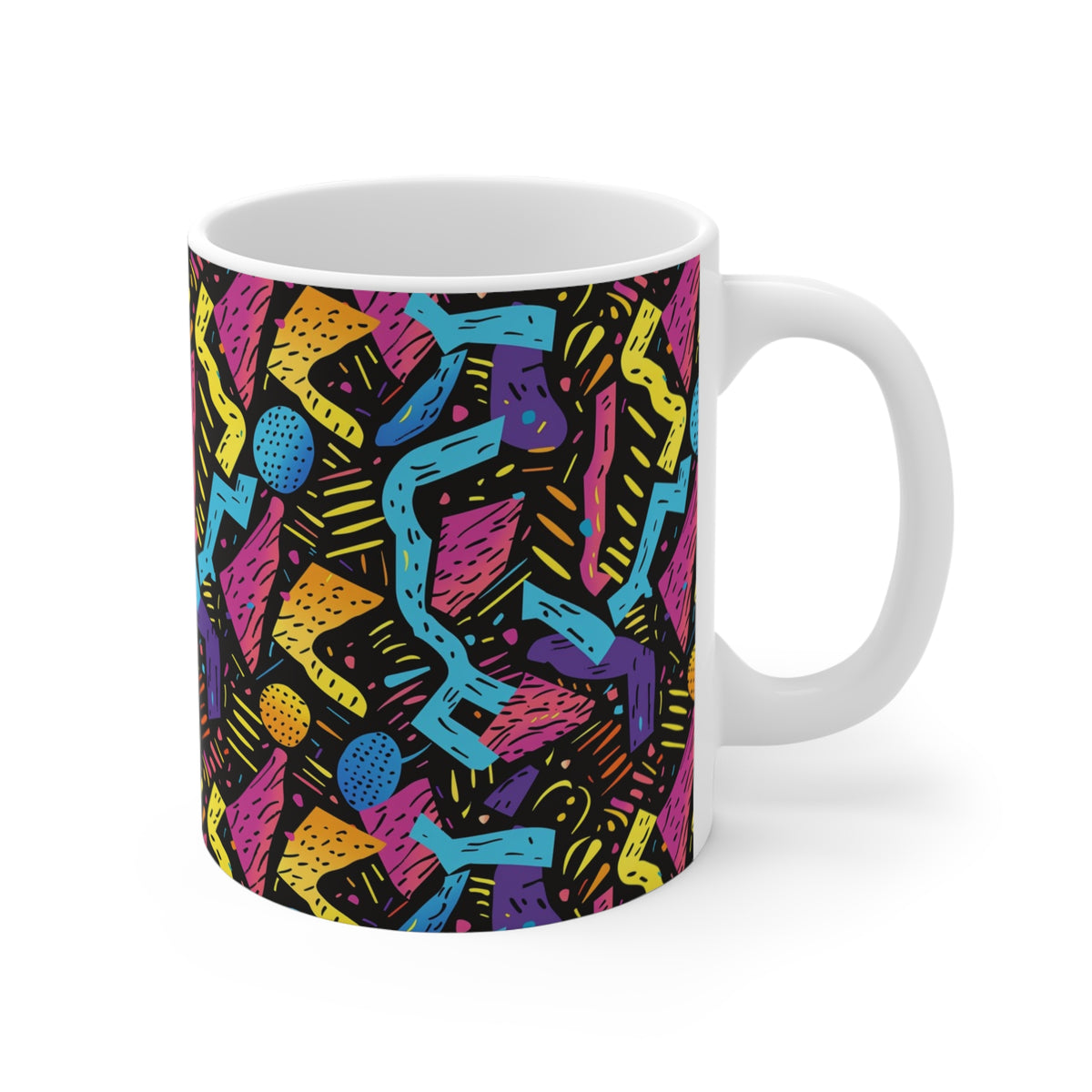 90s Retro Coffee Mug - Full Wrap Design 489