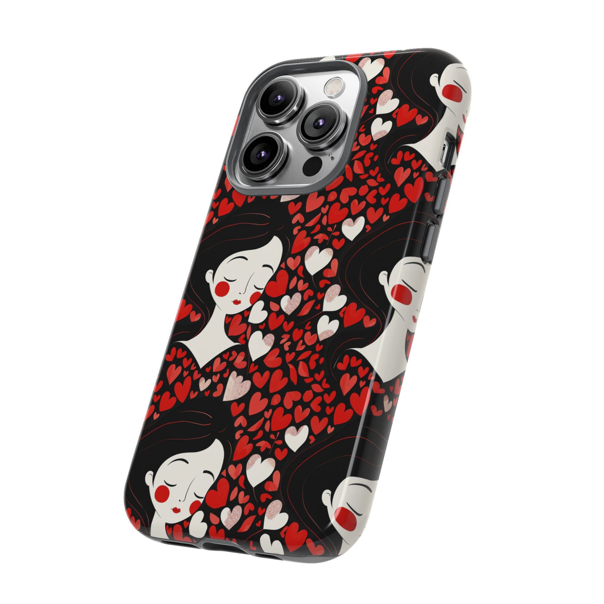 Heart Pattern Phone Case – Stylish & Loving Design for Your Device 232