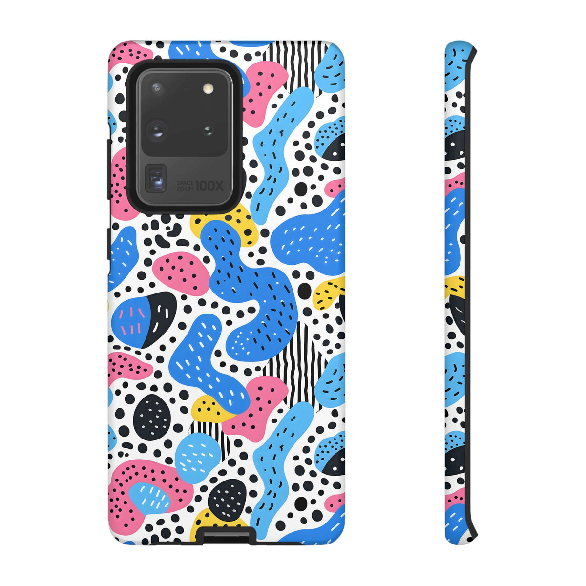 Abstract Baby Blue Memphis Design Phone Case – Sleek and Contemporary Artistry 2