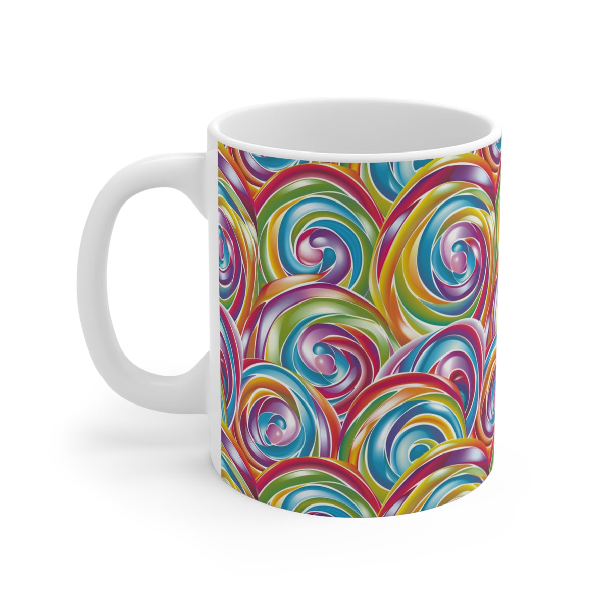 Colorful All-Over Candy Theme Coffee Mug Fun Ceramic Drinkware 171