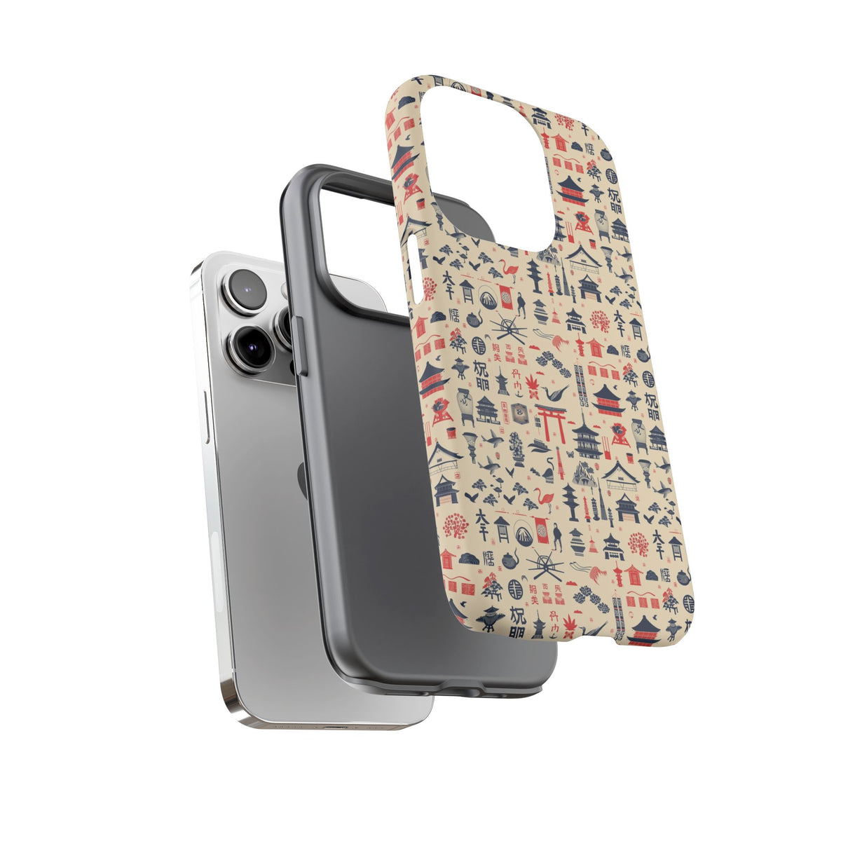 Japanese Pattern Phone Case – Elegant & Timeless Design for Your Phone 086