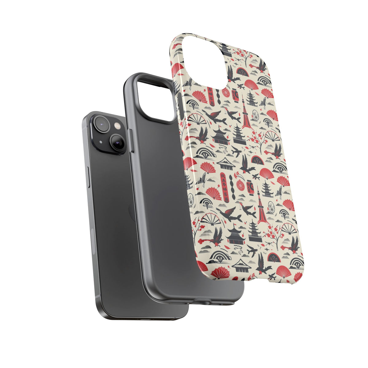 Japanese Pattern Phone Case – Elegant & Timeless Design for Your Phone 067