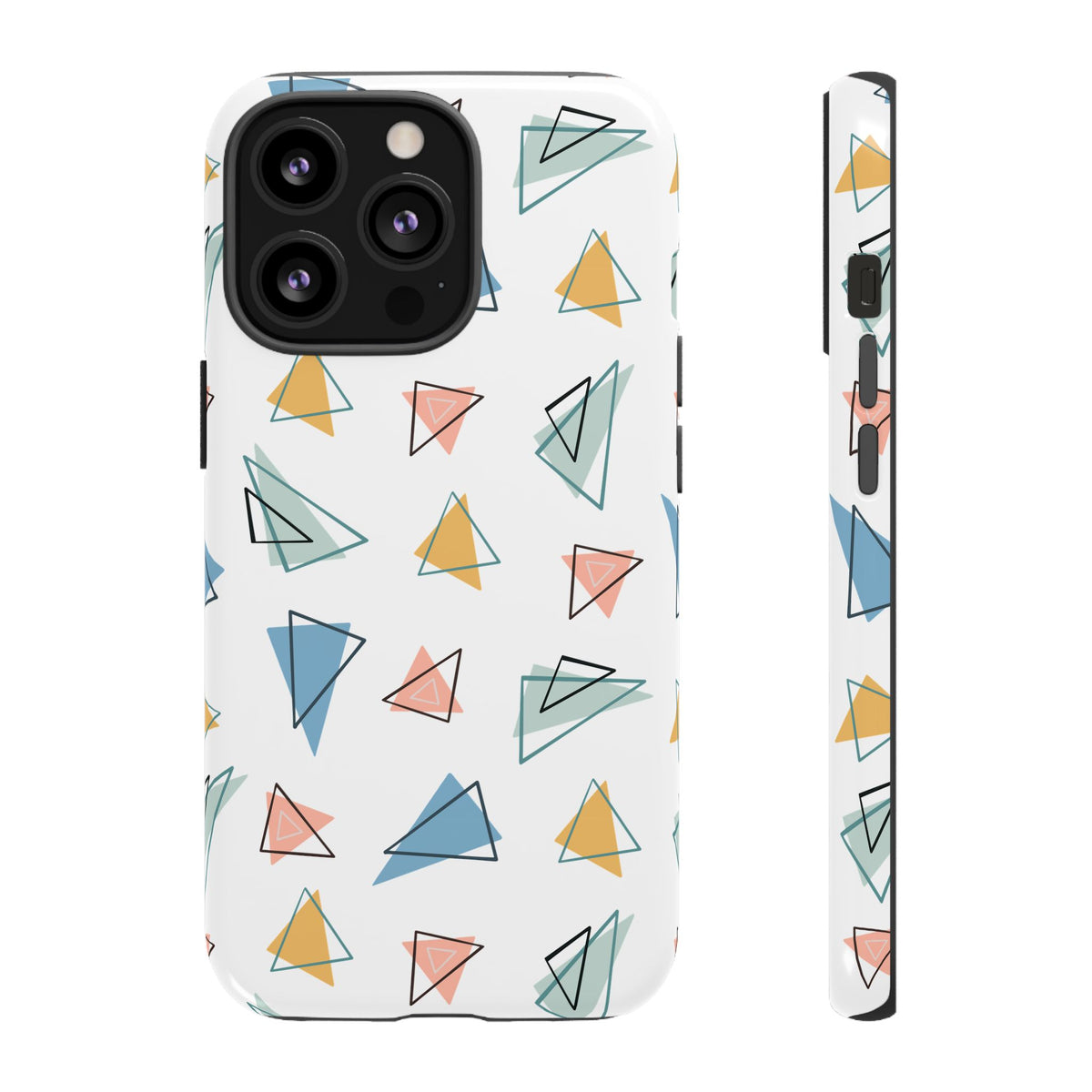 Triangle Pattern Phone Case – Modern & Durable Geometric Design