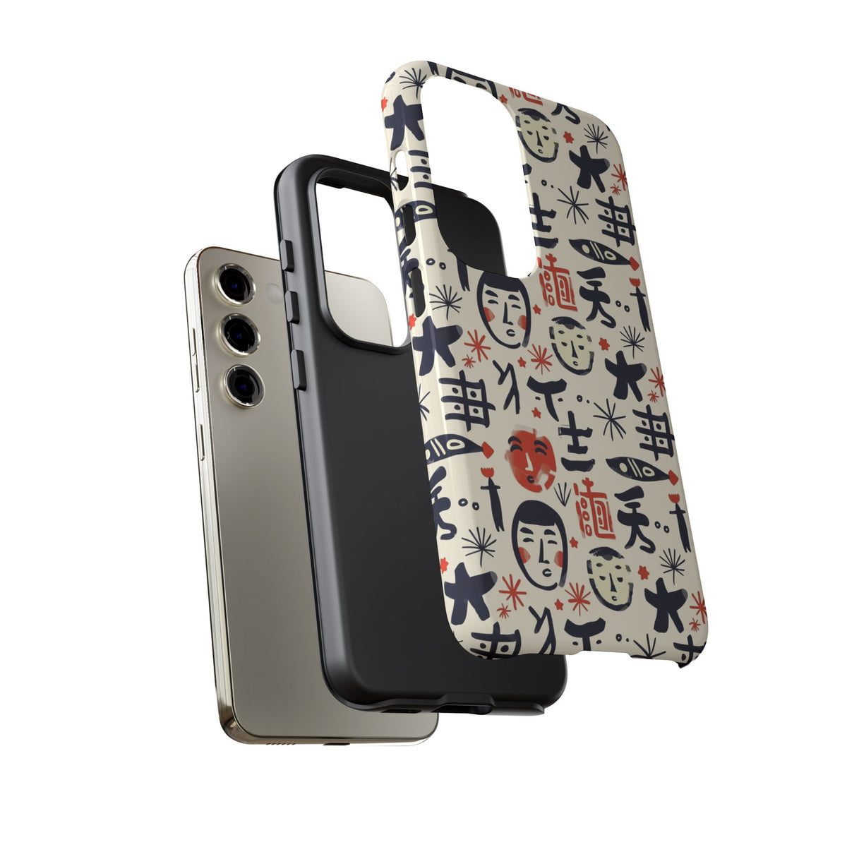 Japanese Pattern Phone Case – Elegant & Timeless Design for Your Phone 092