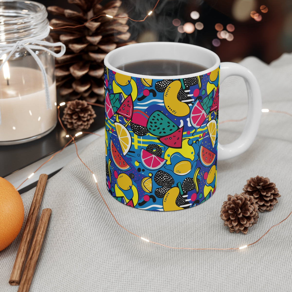 90s Retro Coffee Mug - Full Wrap Design 484