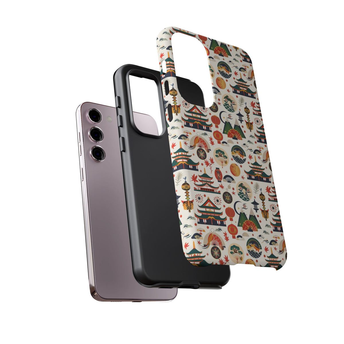 Japanese Pattern Phone Case – Elegant & Timeless Design for Your Phone 068