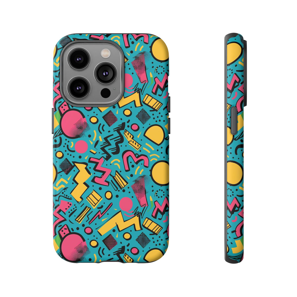 90s Themed Seamless Pattern Phone Case – Embrace Retro Style and Protection 253