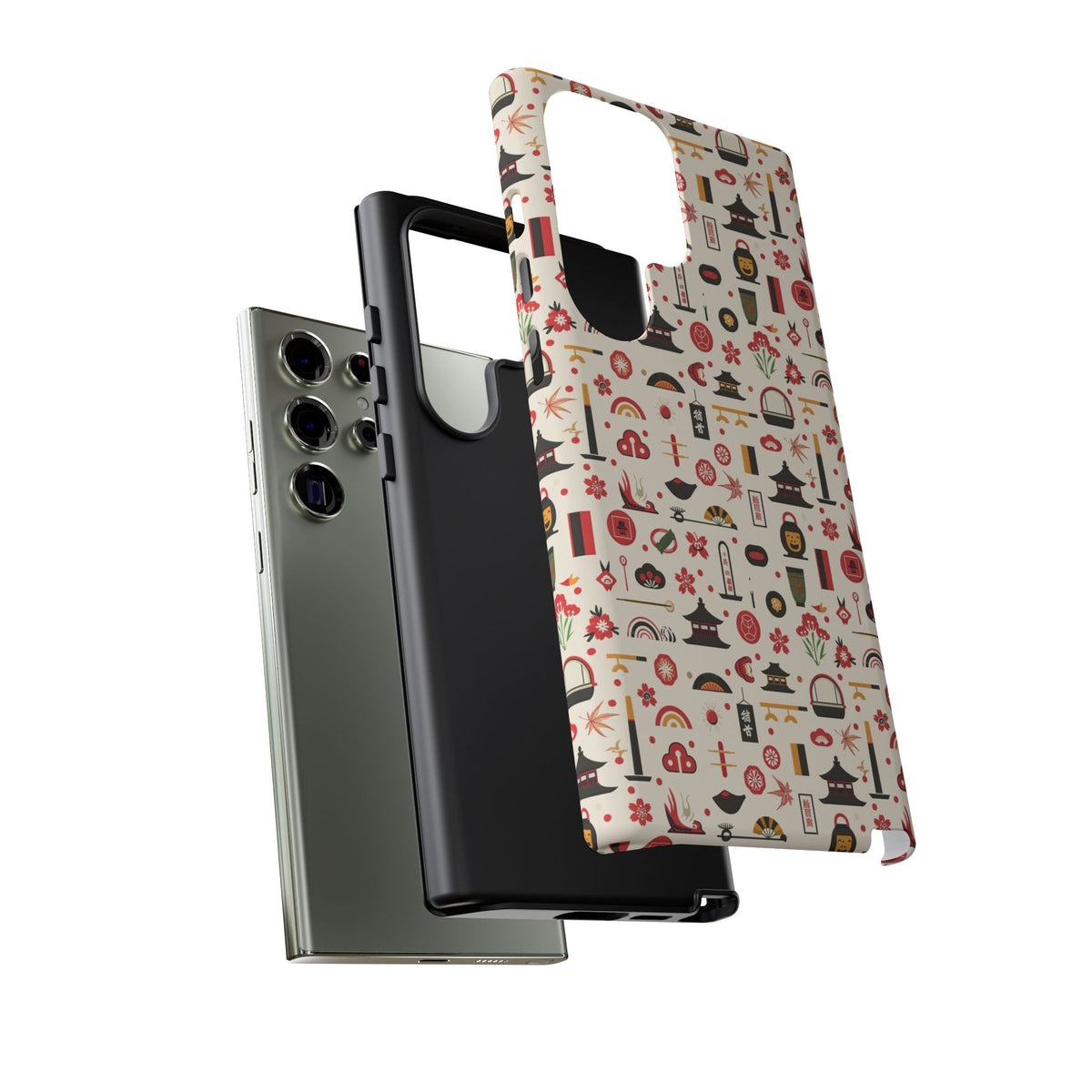 Japanese Pattern Phone Case – Elegant & Timeless Design for Your Phone 100