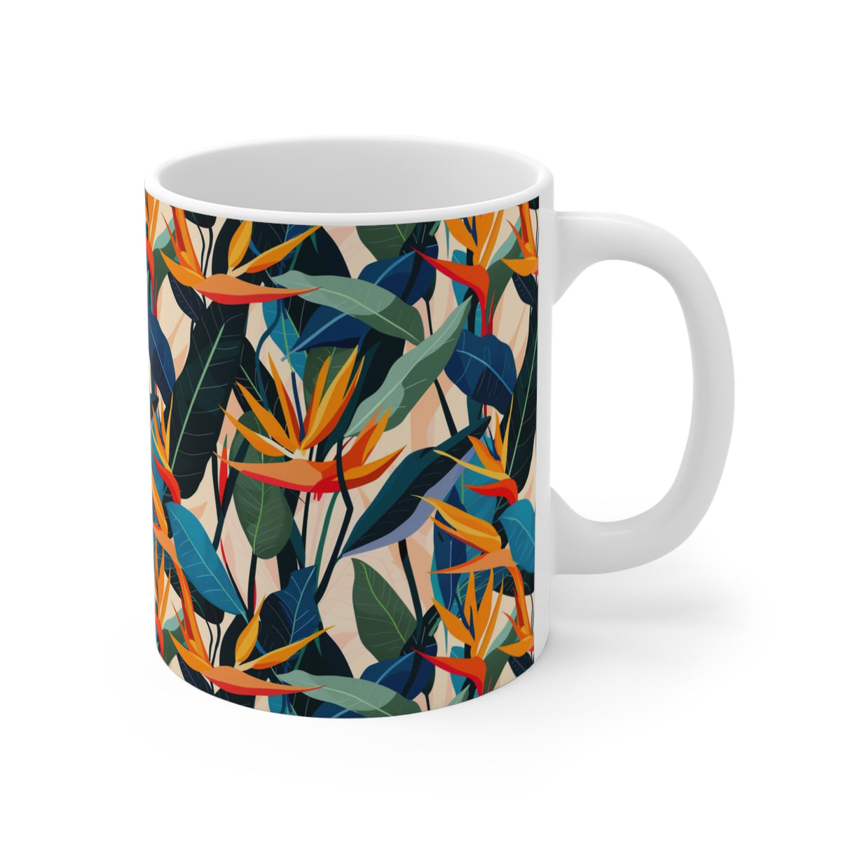 Endless Forest Pattern Coffee Mug - Nature-Inspired Ceramic Drinkware 145