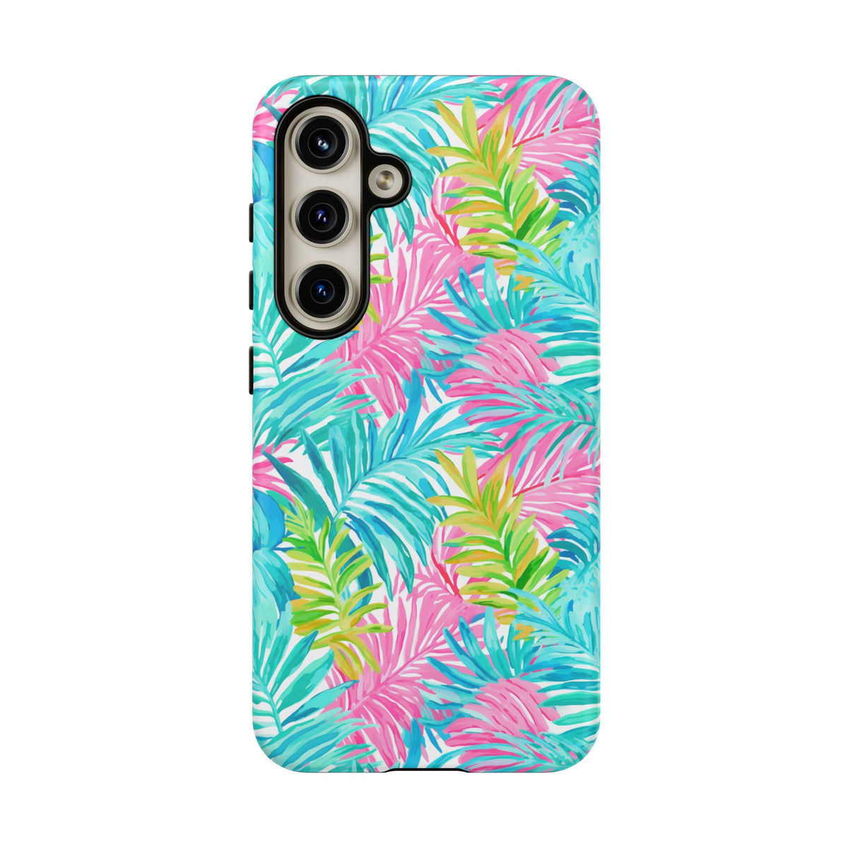 Vibrant Summer Leaves Phone Case – Colorful & Durable Summer Design