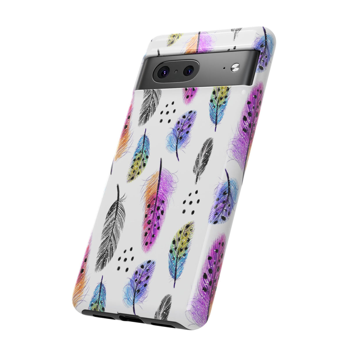 Feather Pattern Phone Case – Elegant & Durable Protection for Your Phone