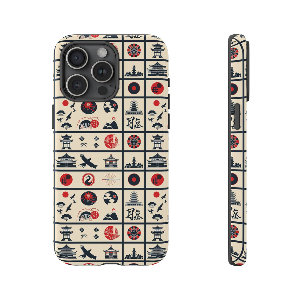 Japanese Pattern Phone Case – Elegant & Timeless Design for Your Phone 099