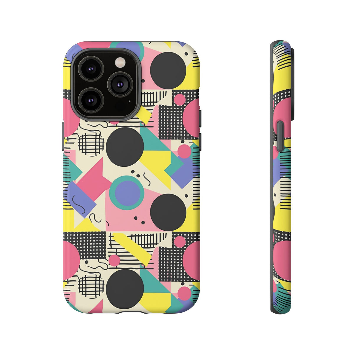 90s Themed Seamless Pattern Phone Case – Embrace Retro Style and Protection 228