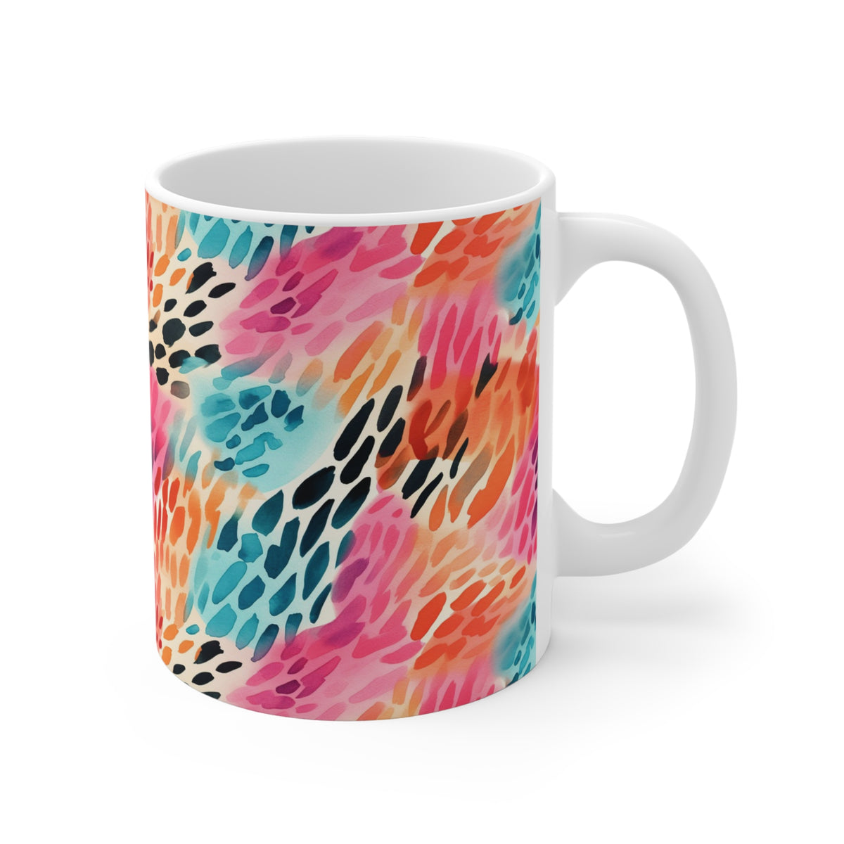 Various Watercolor Design All Over Coffee Mug – Unique Artistic Ceramic Coffee Cup 156