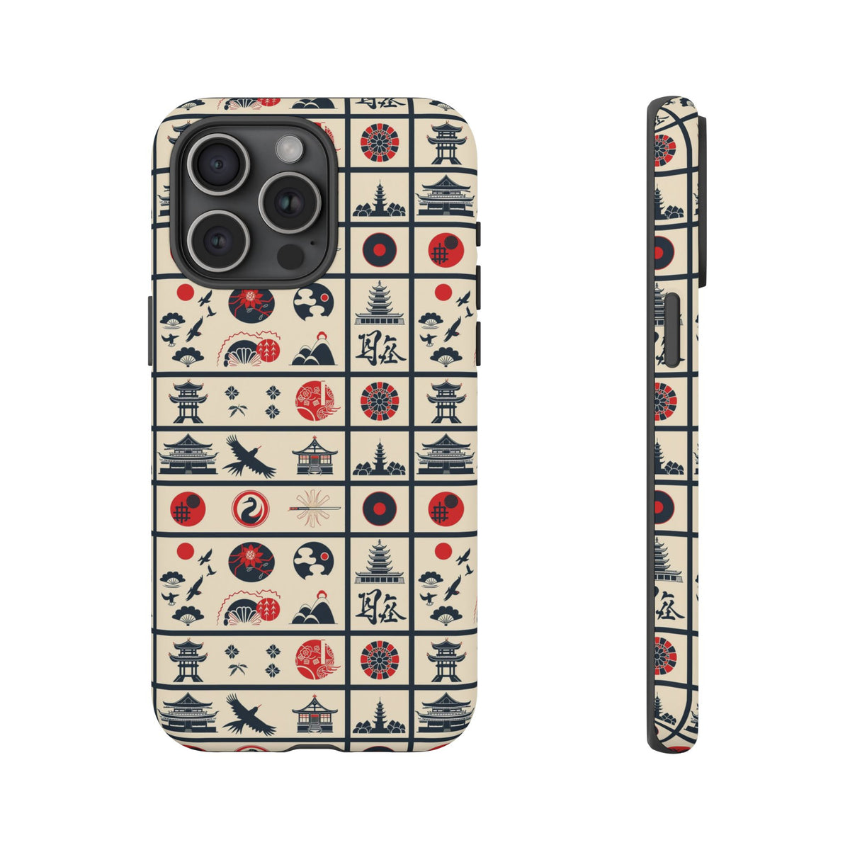 Japanese Pattern Phone Case – Elegant & Timeless Design for Your Phone 099