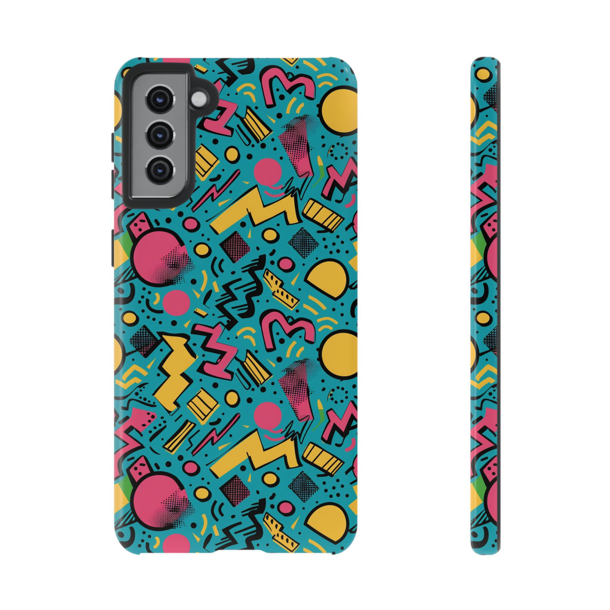 90s Themed Seamless Pattern Phone Case – Embrace Retro Style and Protection 253