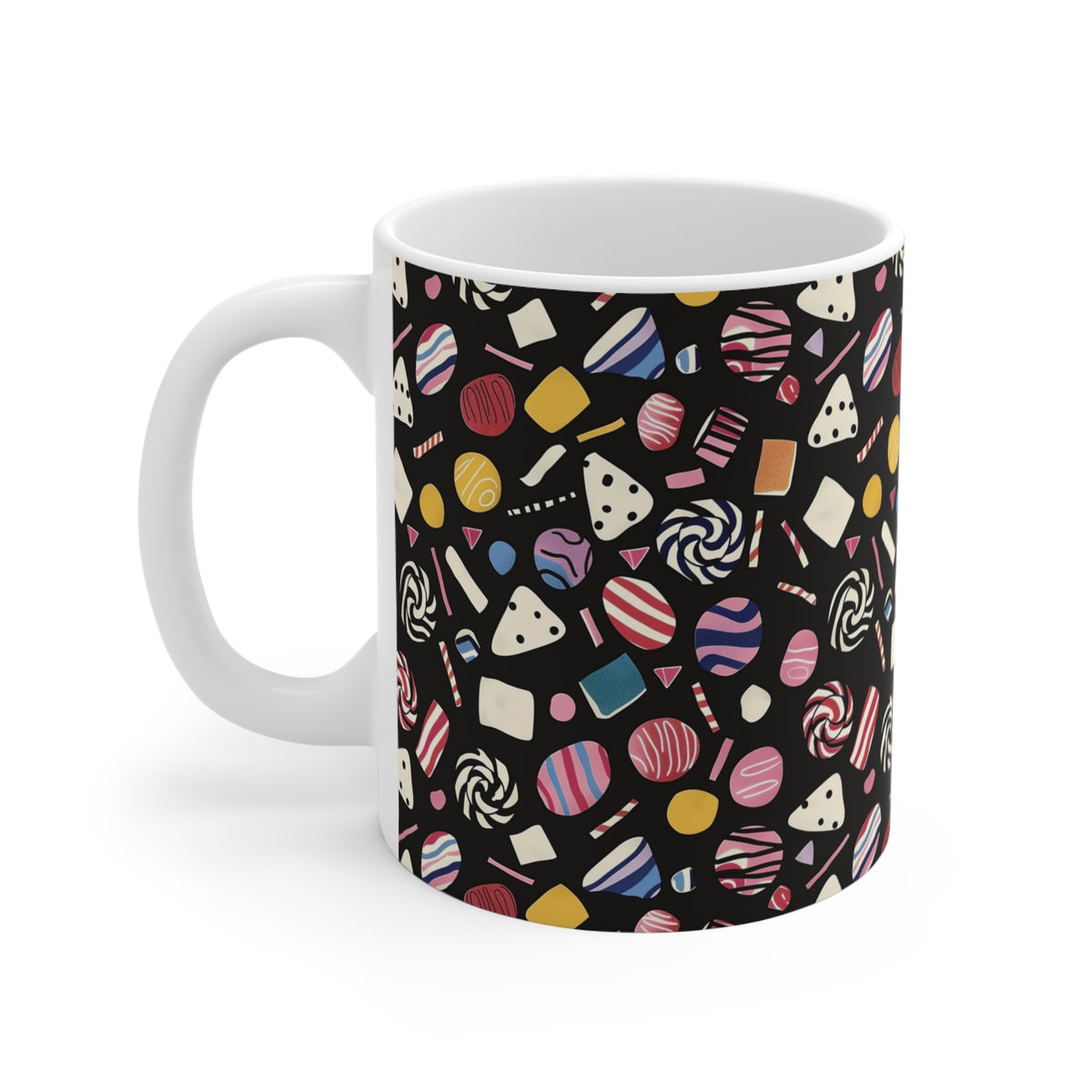 Colorful All-Over Candy Theme Coffee Mug Fun Ceramic Drinkware 251