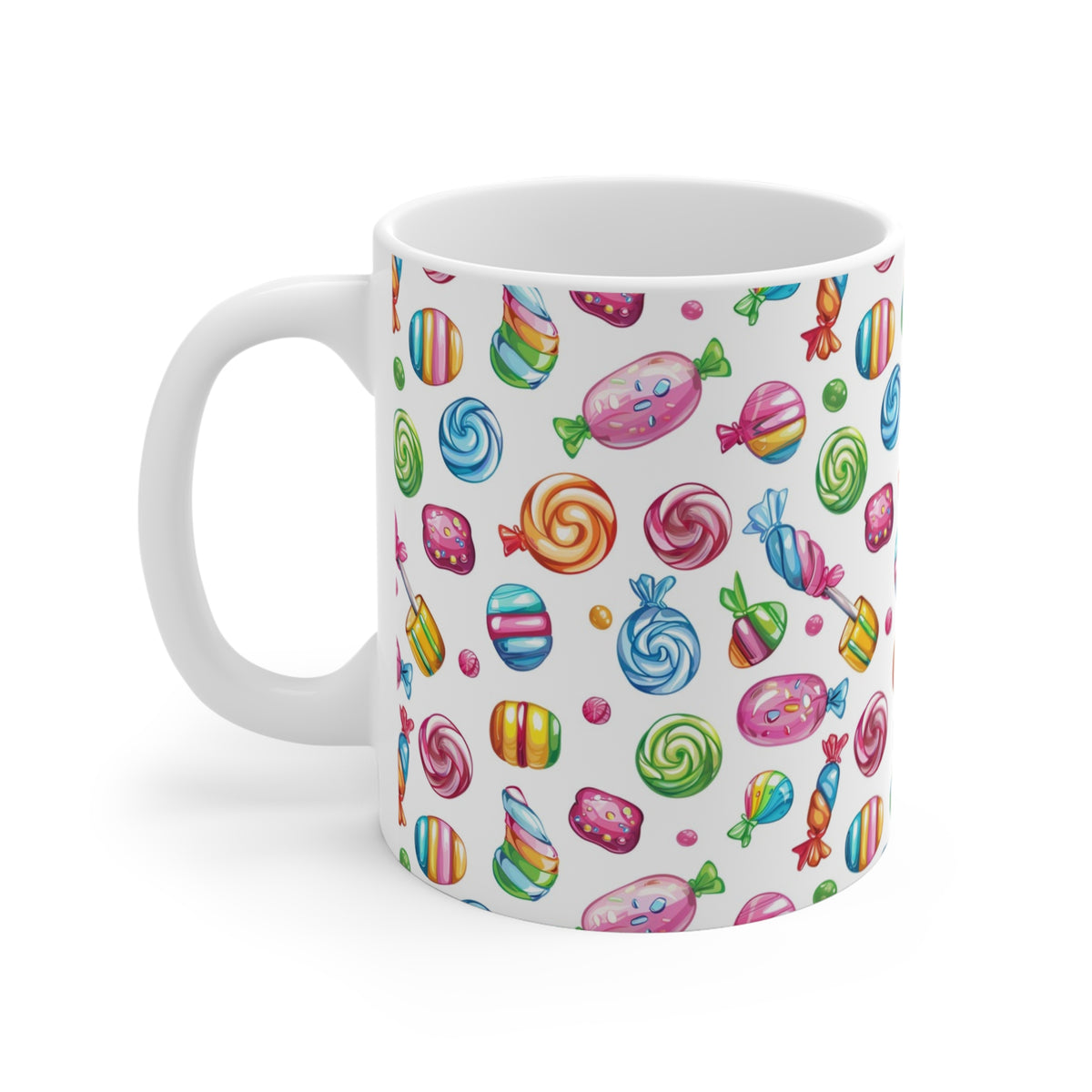 Colorful All-Over Candy Theme Coffee Mug Fun Ceramic Drinkware 004