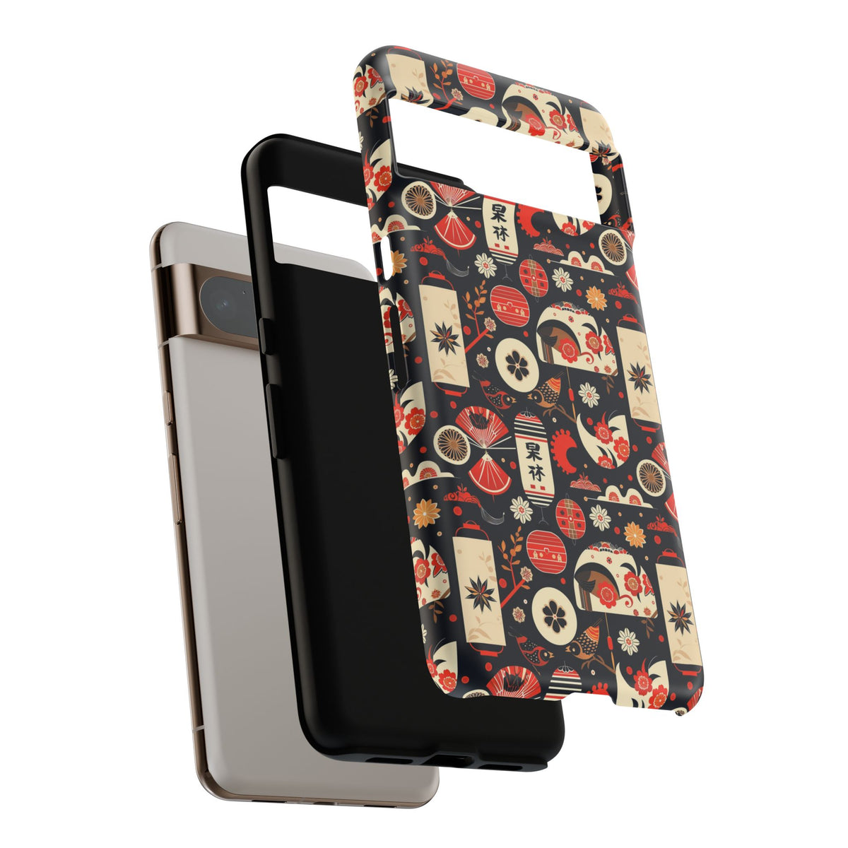 Japanese Pattern Phone Case – Elegant & Timeless Design for Your Phone 069