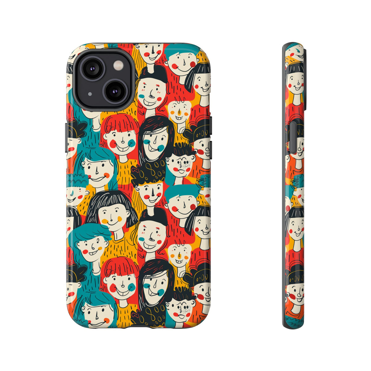 Happy Faces Phone Case – Joyful and Cheerful Design for a Bright Look 3