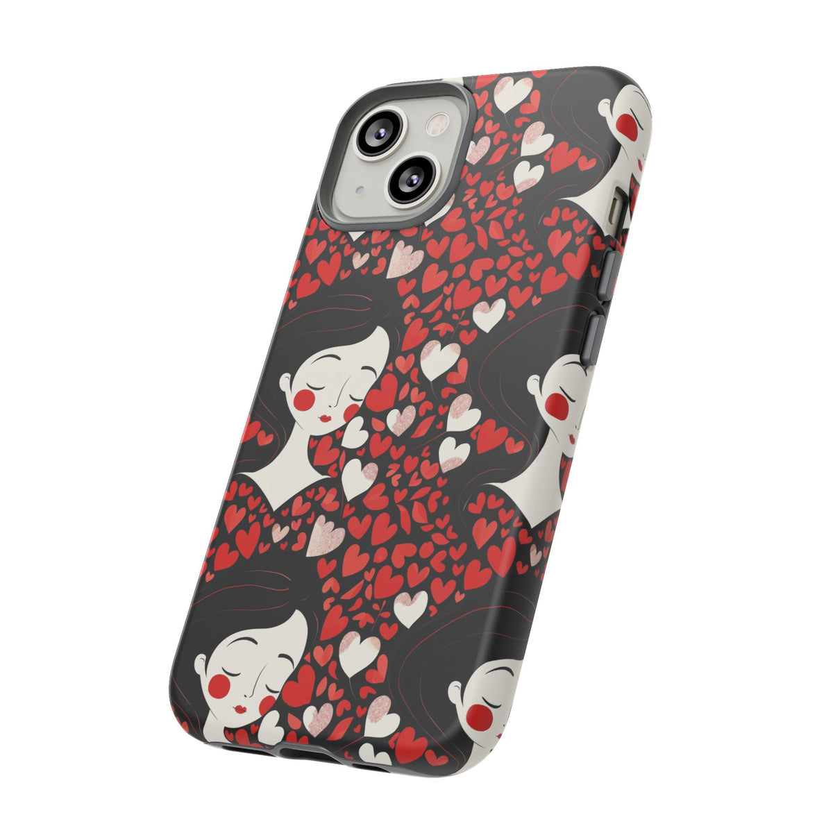 Heart Pattern Phone Case – Stylish & Loving Design for Your Device 232