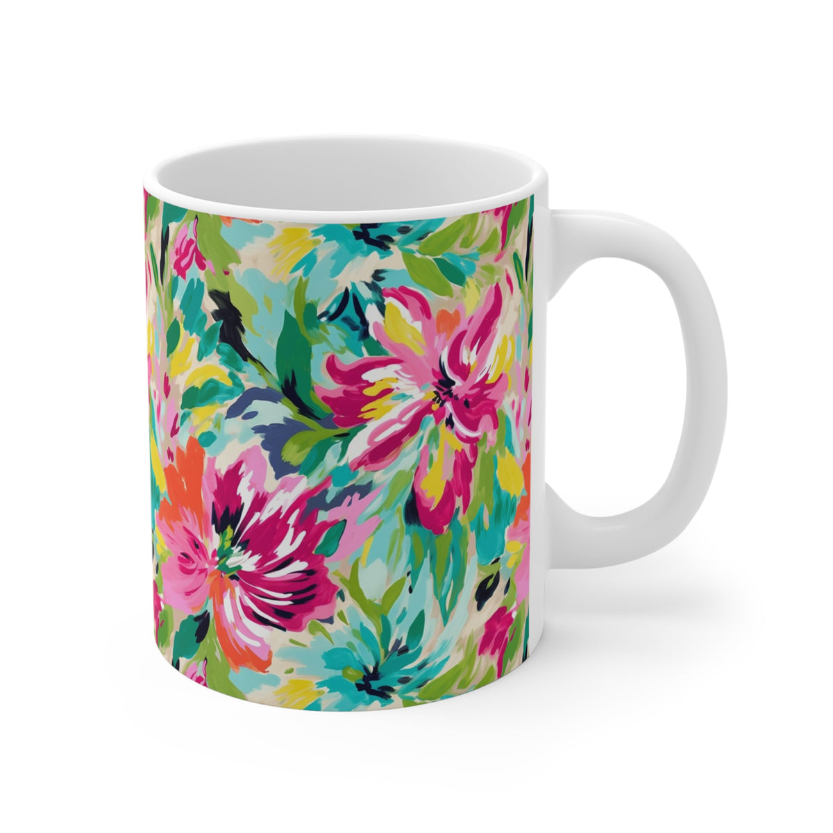 Various Watercolor Design All Over Coffee Mug – Unique Artistic Ceramic Coffee Cup 165