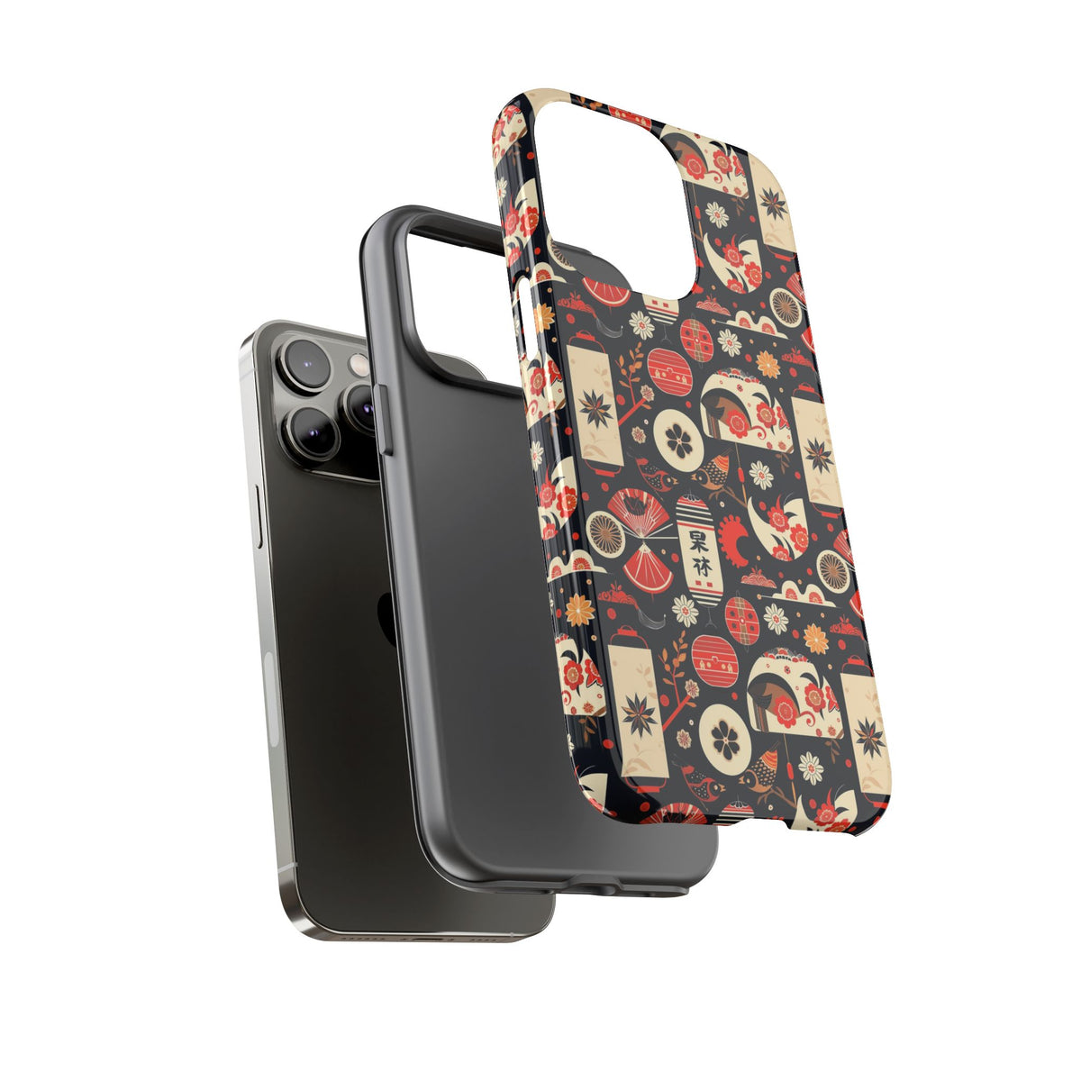 Japanese Pattern Phone Case – Elegant & Timeless Design for Your Phone 069