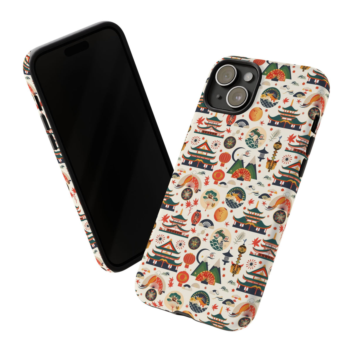 Japanese Pattern Phone Case – Elegant & Timeless Design for Your Phone 068