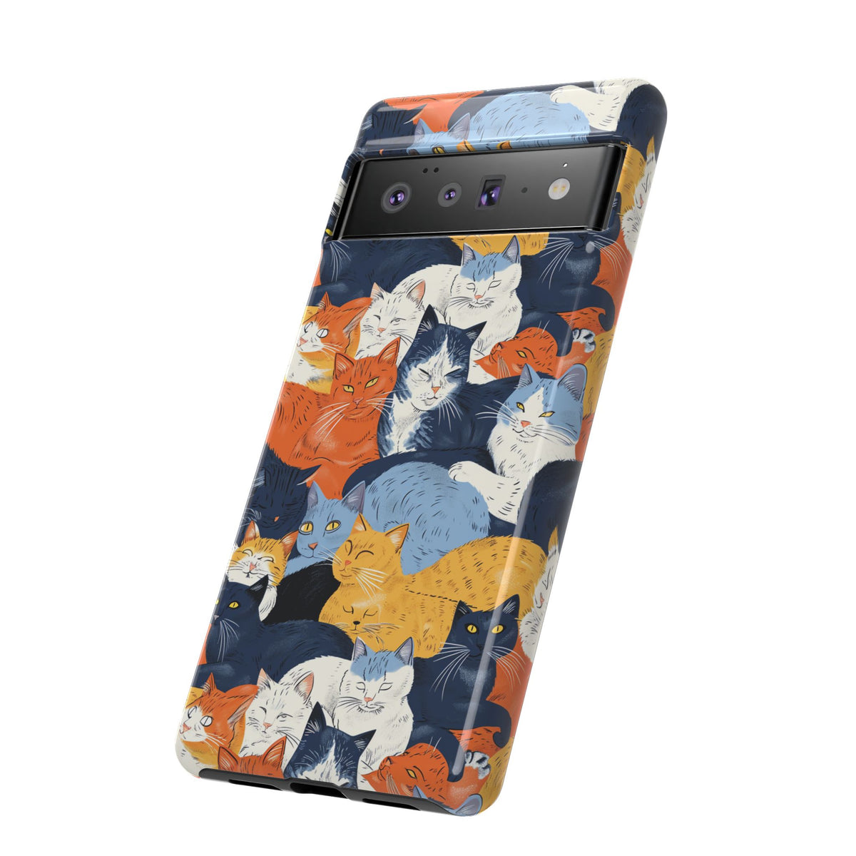 Seamless Cat Pattern Design Phone Case – Playful and Stylish Cat-Themed Phone Cover