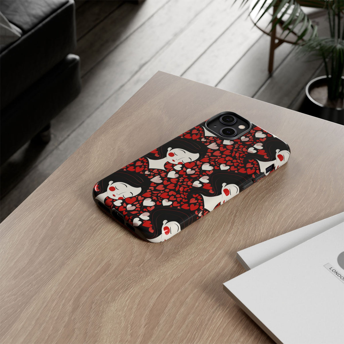 Heart Pattern Phone Case – Stylish & Loving Design for Your Device 232