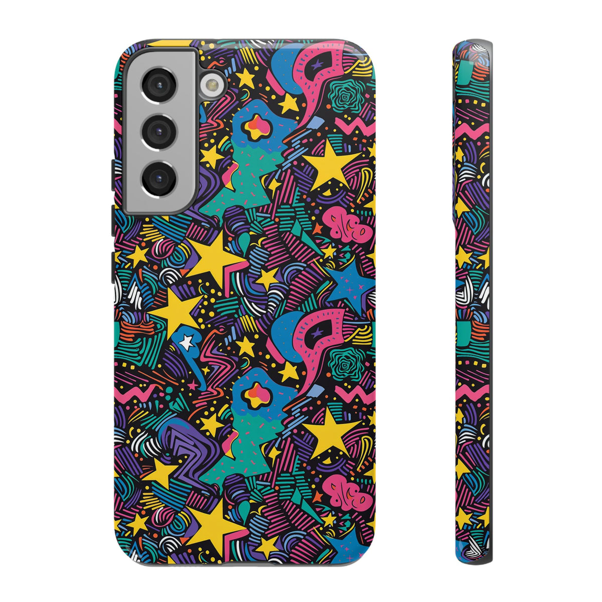 90s Themed Seamless Pattern Phone Case – Embrace Retro Style and Protection 227