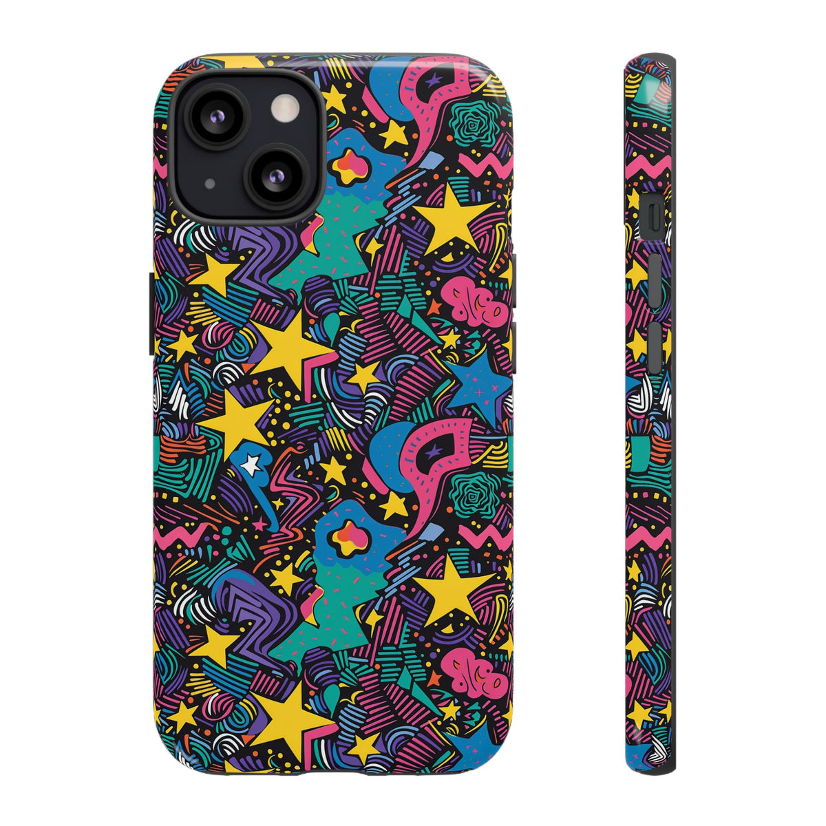 90s Themed Seamless Pattern Phone Case – Embrace Retro Style and Protection 227