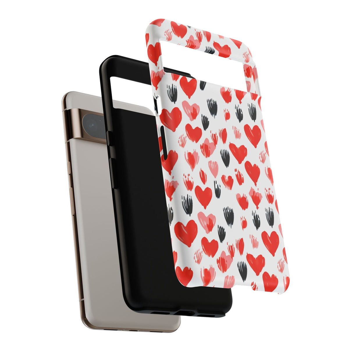 Heart Pattern Phone Case – Stylish & Loving Design for Your Device 366