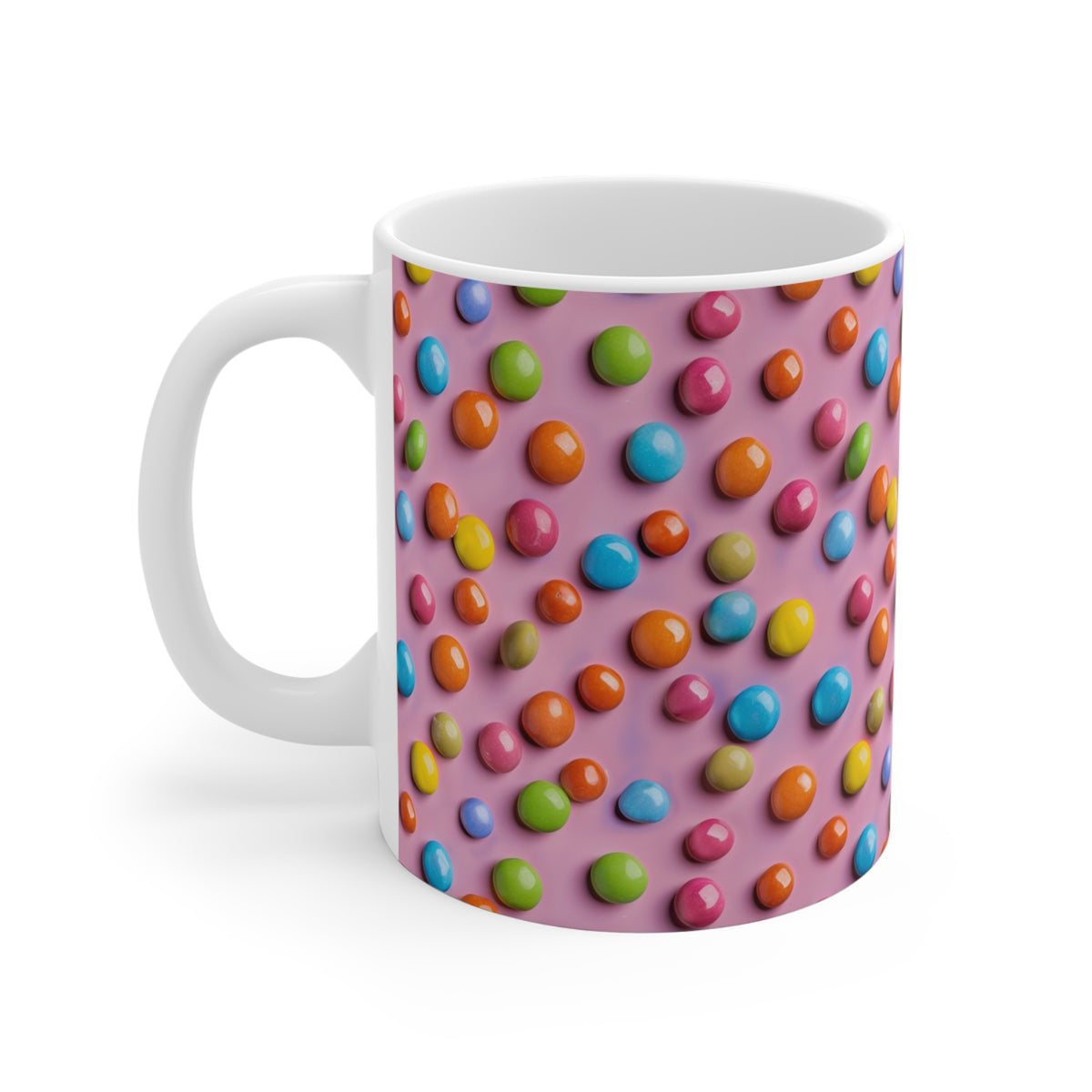 Colorful All-Over Candy Theme Coffee Mug Fun Ceramic Drinkware 369