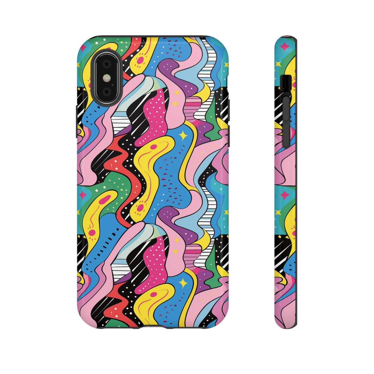 90s Themed Seamless Pattern Phone Case – Embrace Retro Style and Protection 275