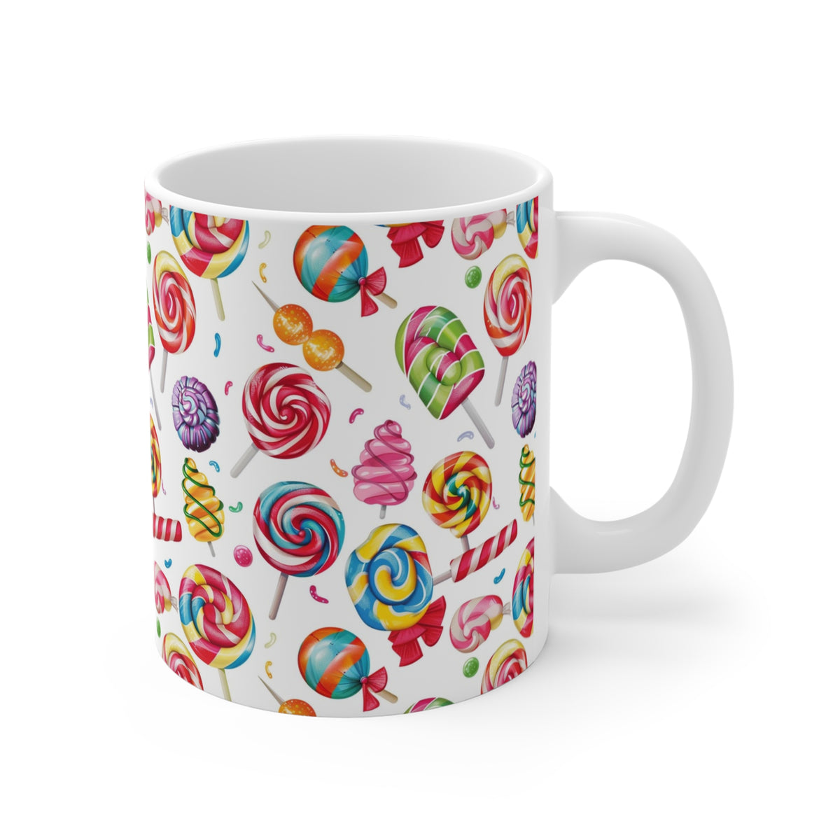 Colorful All-Over Candy Theme Coffee Mug Fun Ceramic Drinkware 228