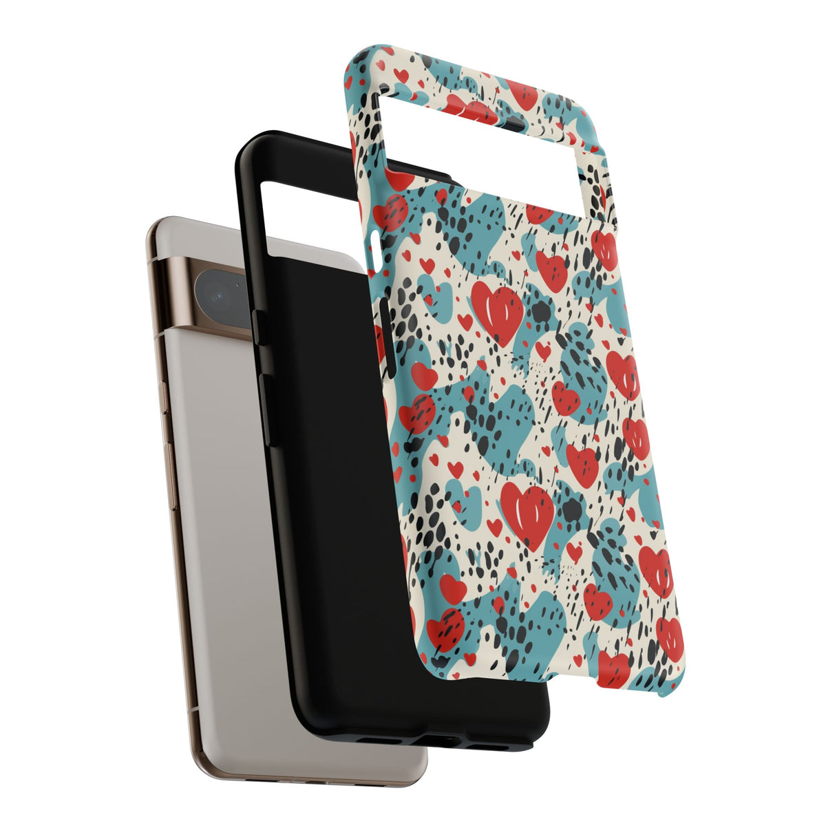 Heart Pattern Phone Case – Stylish & Loving Design for Your Device 822