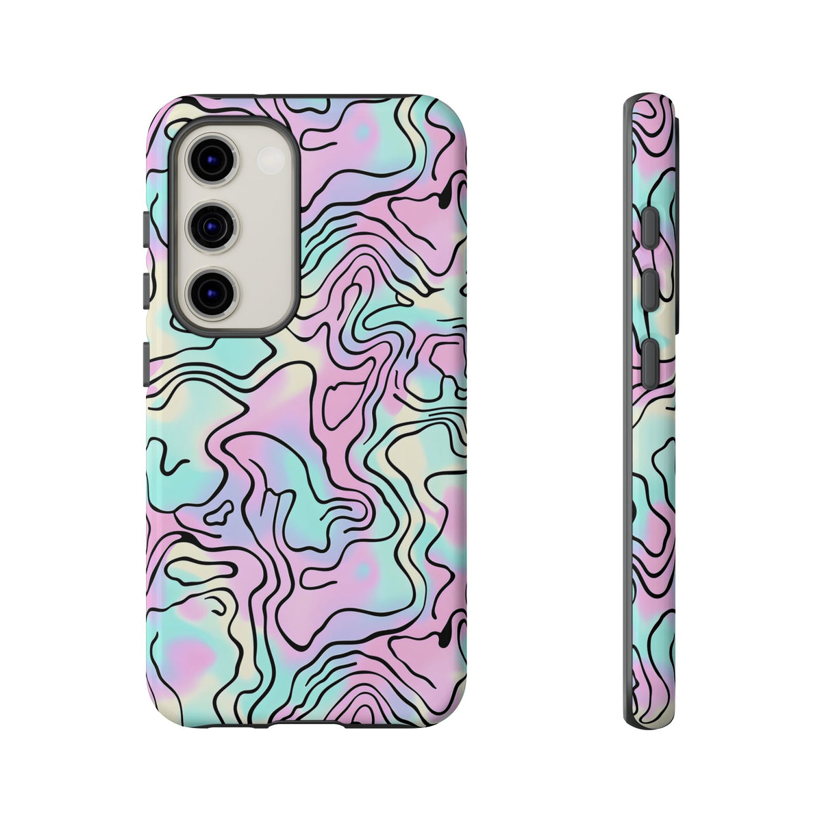 Abstract Pastel Waves and Wavy Lines Phone Case – Elegant and Modern Phone Cover