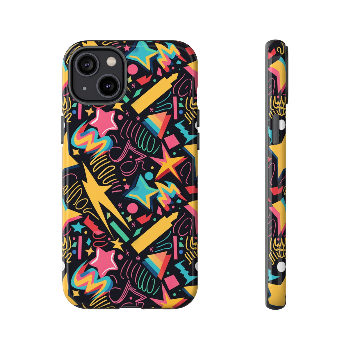 90s Themed Seamless Pattern Phone Case – Embrace Retro Style and Protection 232