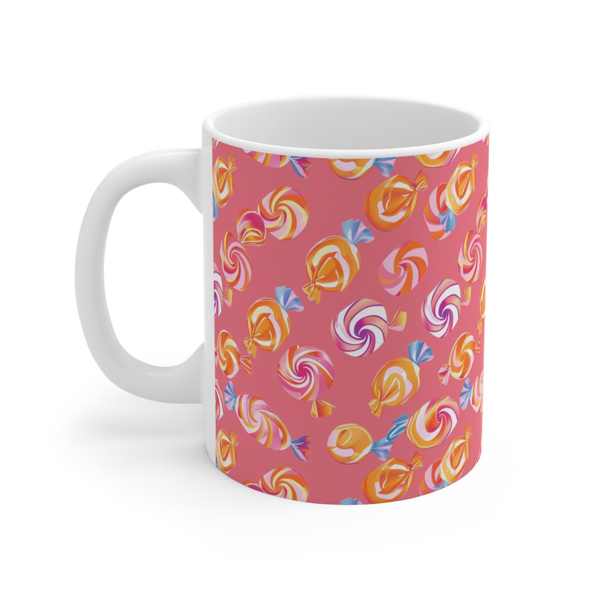 Colorful All-Over Candy Theme Coffee Mug Fun Ceramic Drinkware 147