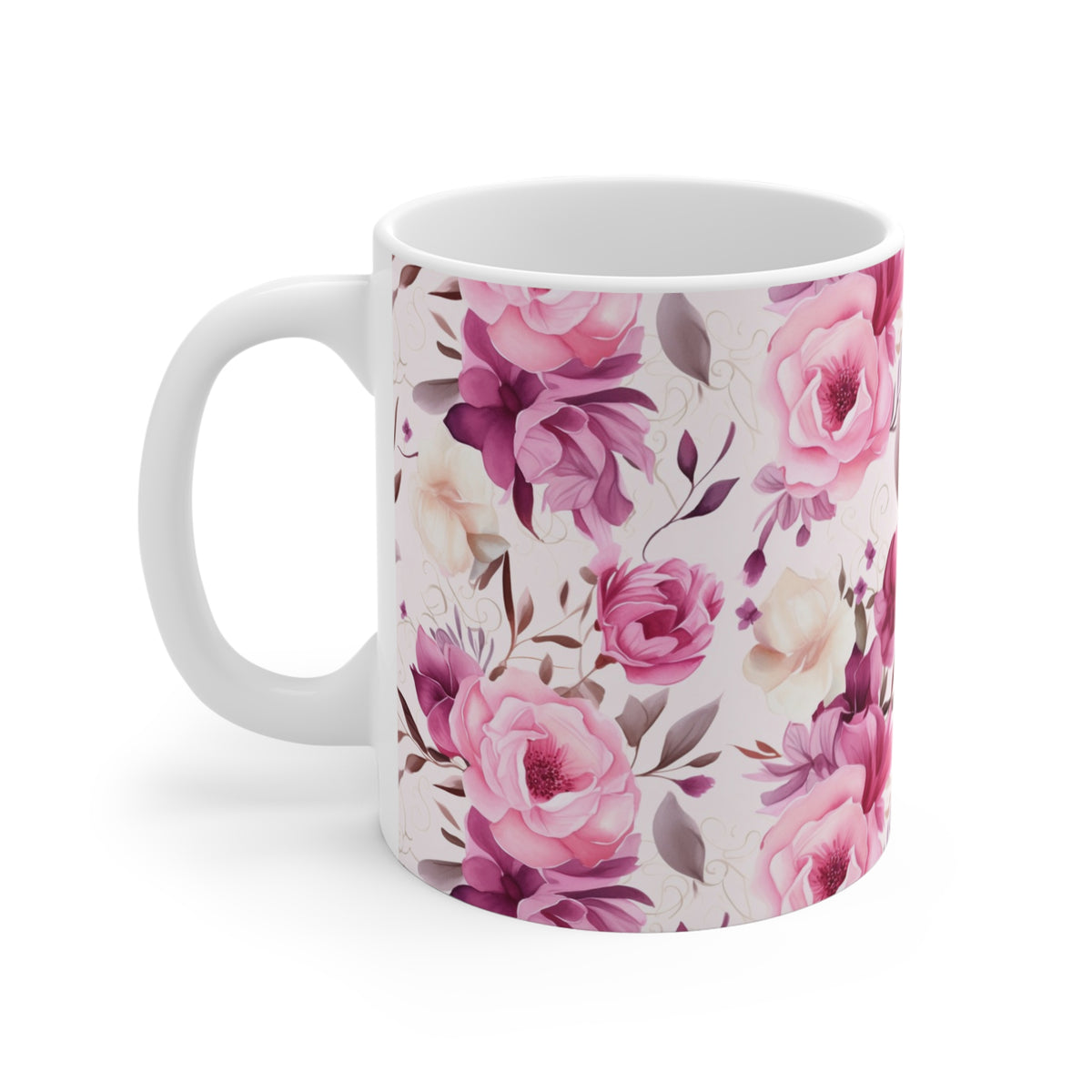 Various Watercolor Design All Over Coffee Mug – Unique Artistic Ceramic Coffee Cup 116