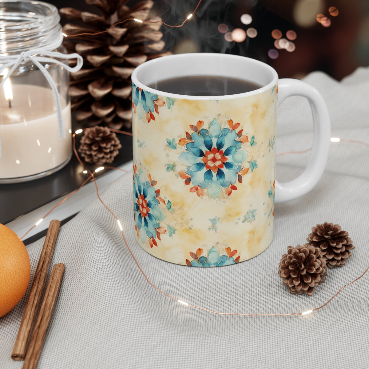 Various Watercolor Design All Over Coffee Mug – Unique Artistic Ceramic Coffee Cup 30