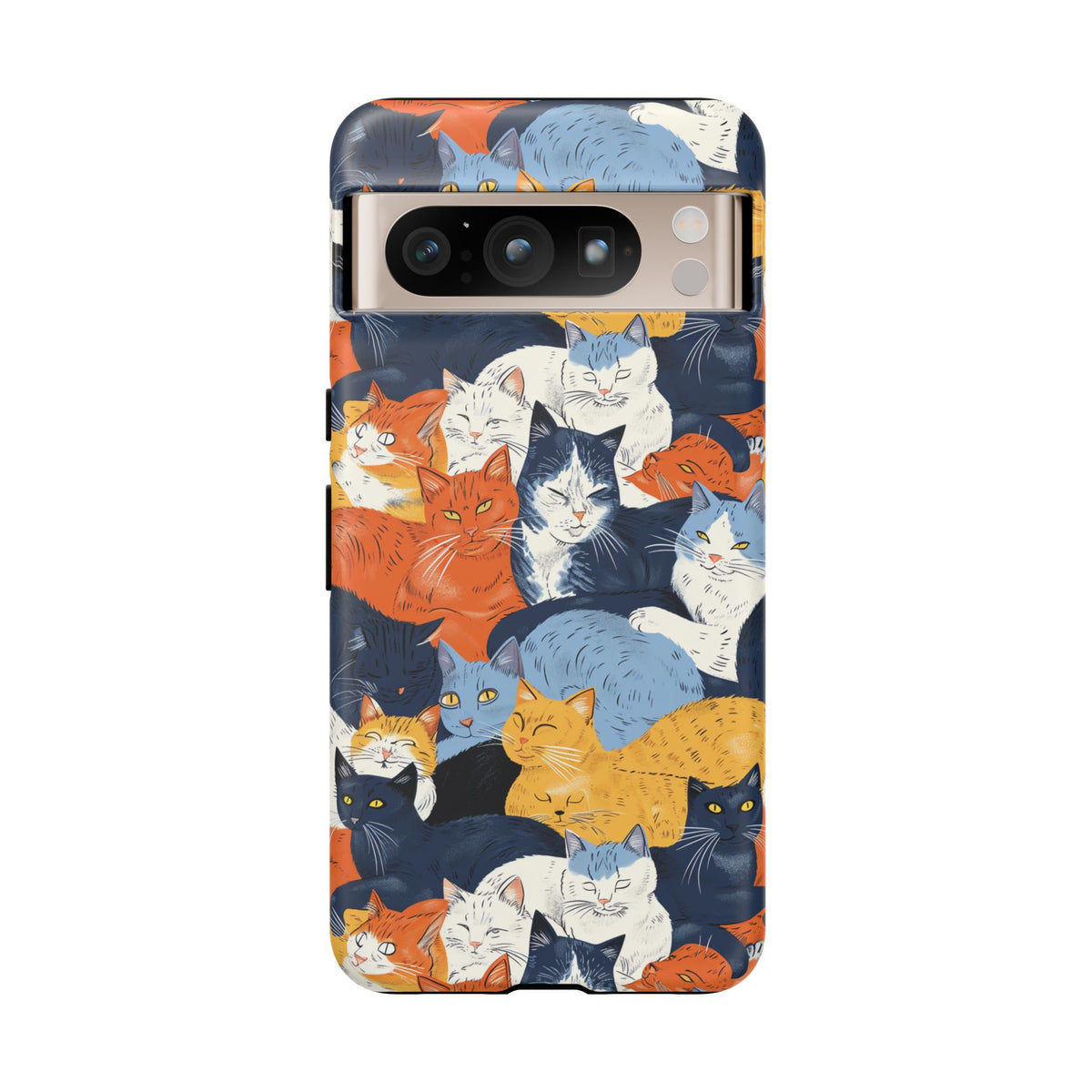 Seamless Cat Pattern Design Phone Case – Playful and Stylish Cat-Themed Phone Cover