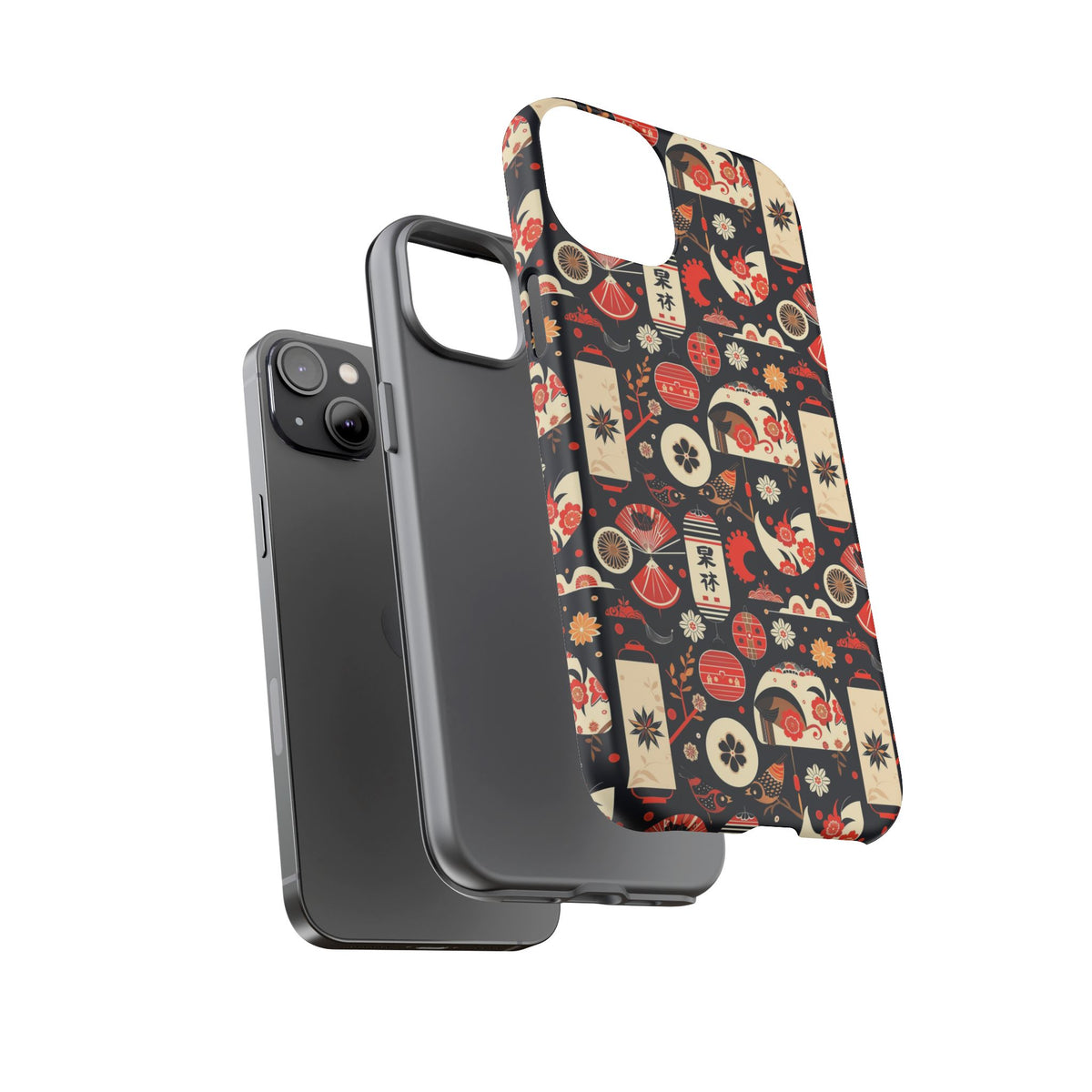 Japanese Pattern Phone Case – Elegant & Timeless Design for Your Phone 069