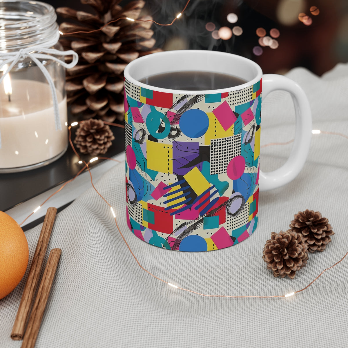 90s Retro Coffee Mug - Full Wrap Design 516