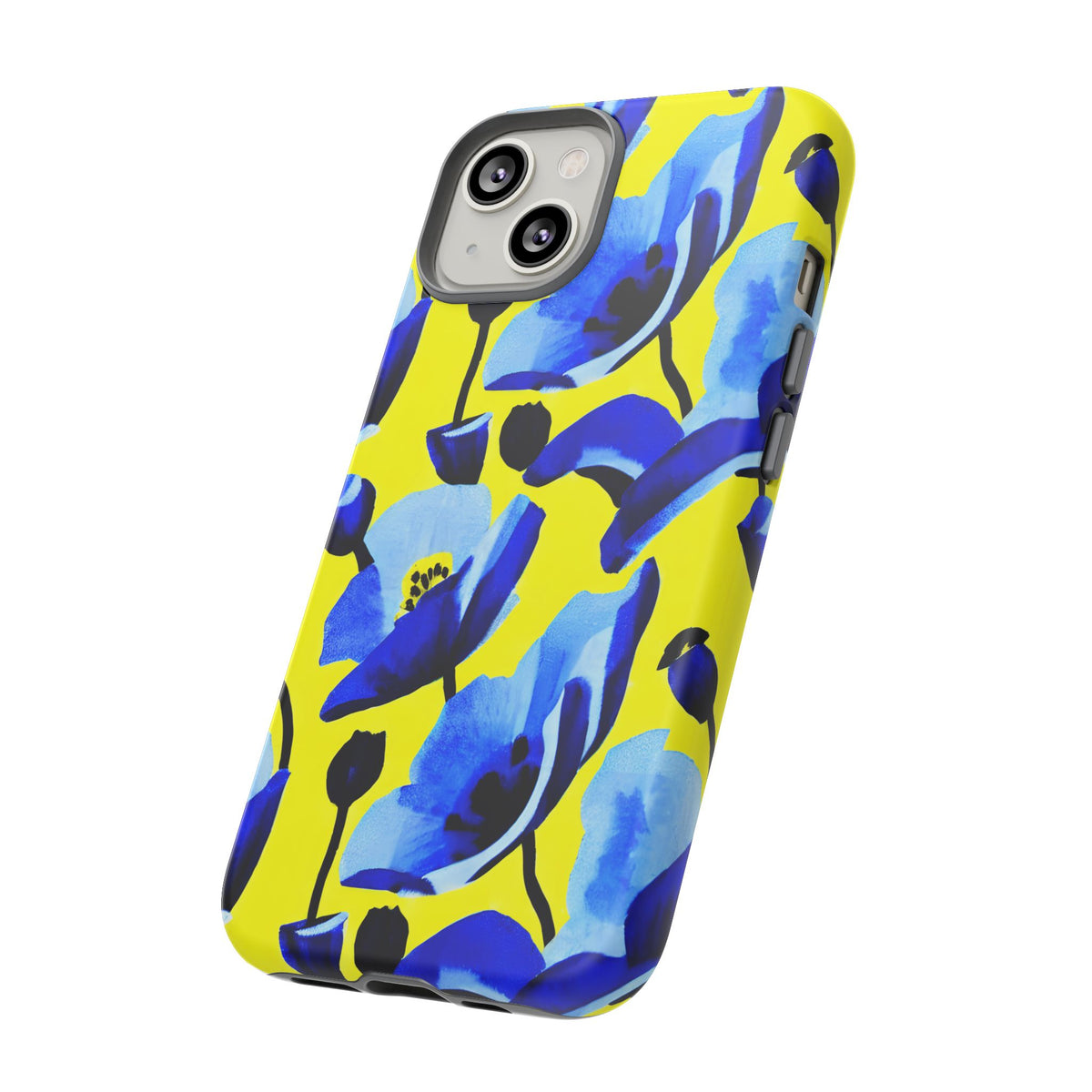 Vibrant Blue Floral Phone Case – A Perfect Fusion of Style and Protection