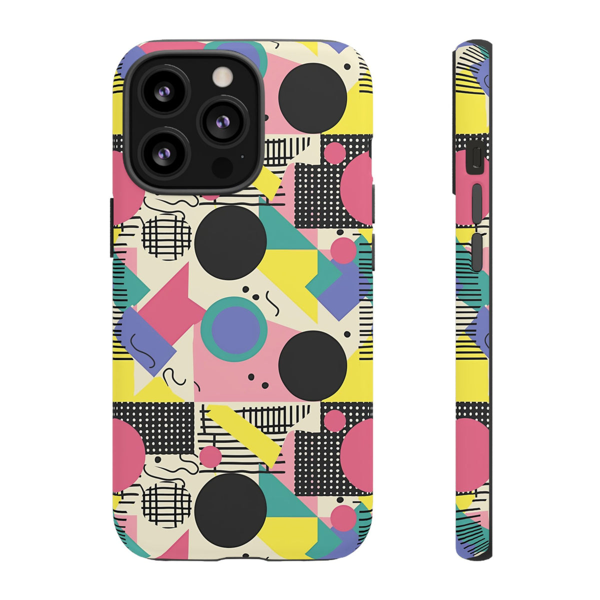 90s Themed Seamless Pattern Phone Case – Embrace Retro Style and Protection 228