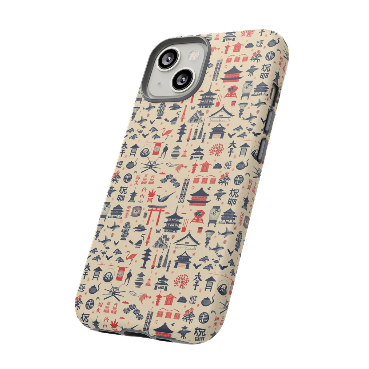 Japanese Pattern Phone Case – Elegant & Timeless Design for Your Phone 086