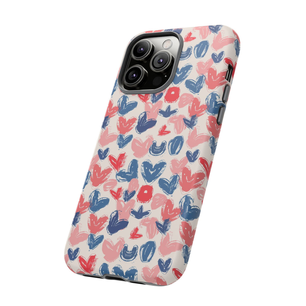 Heart Pattern Phone Case – Stylish & Loving Design for Your Device 354