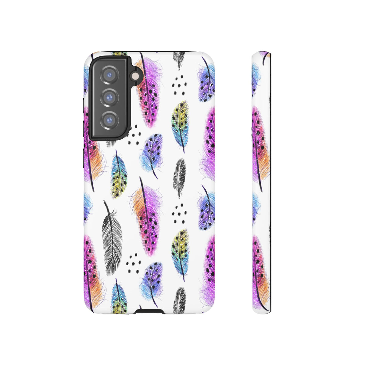 Feather Pattern Phone Case – Elegant & Durable Protection for Your Phone